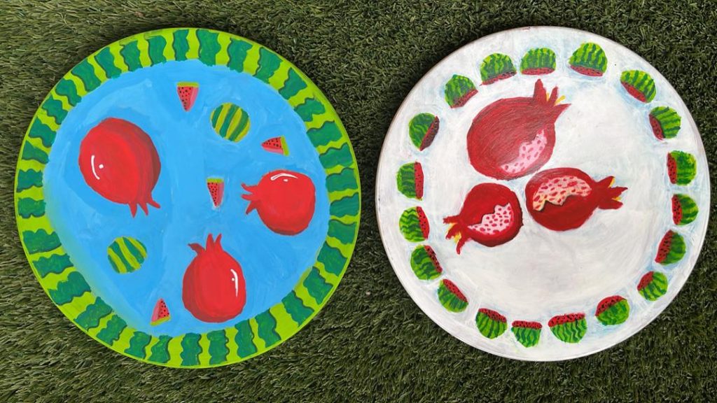 آثار هنری دانش‌آموزان به مناسبت یلدا